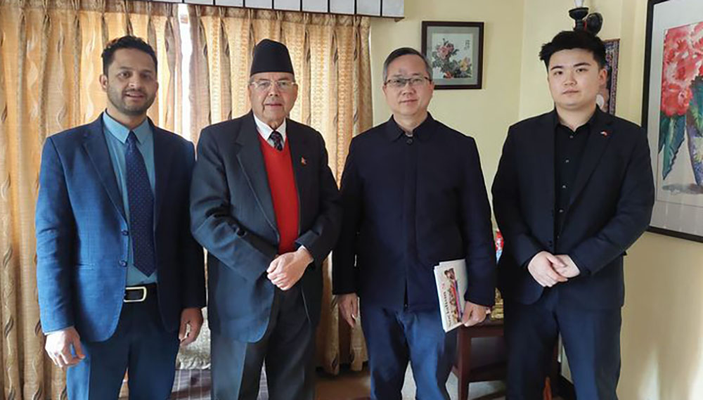 पूर्वप्रधानमन्त्री खनाल र चिनियाँ राजदूतबीच भेटवार्ता