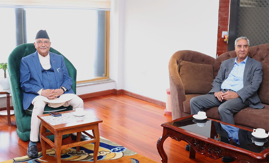 ओली र देउवाबीच भेटवार्ता