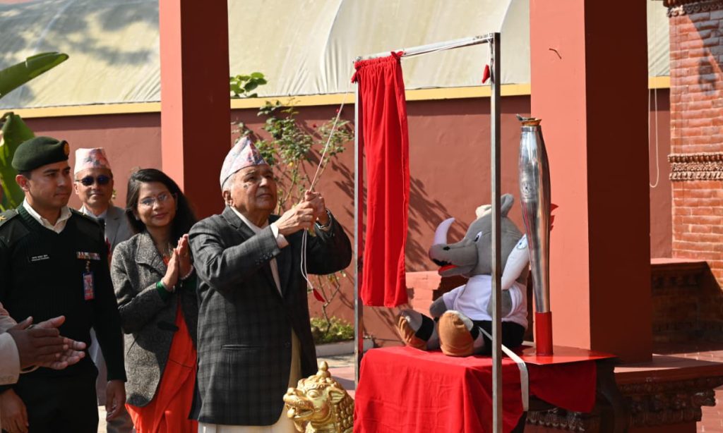 राष्ट्रपतिद्वारा किन्डर ओलम्पिकको मस्कट अनावरण