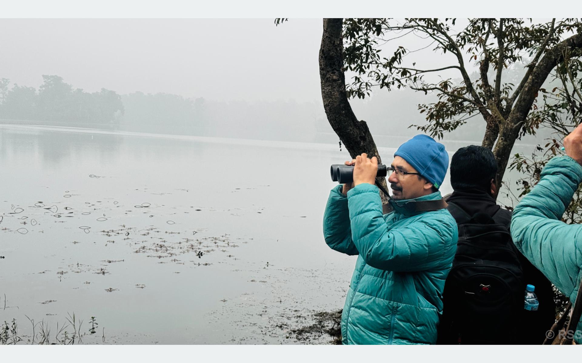 नेपालको पहिलो वर्ड स्याङ्क्चुरी घोडाघोडीमा जलपंक्षी गणना सुरु