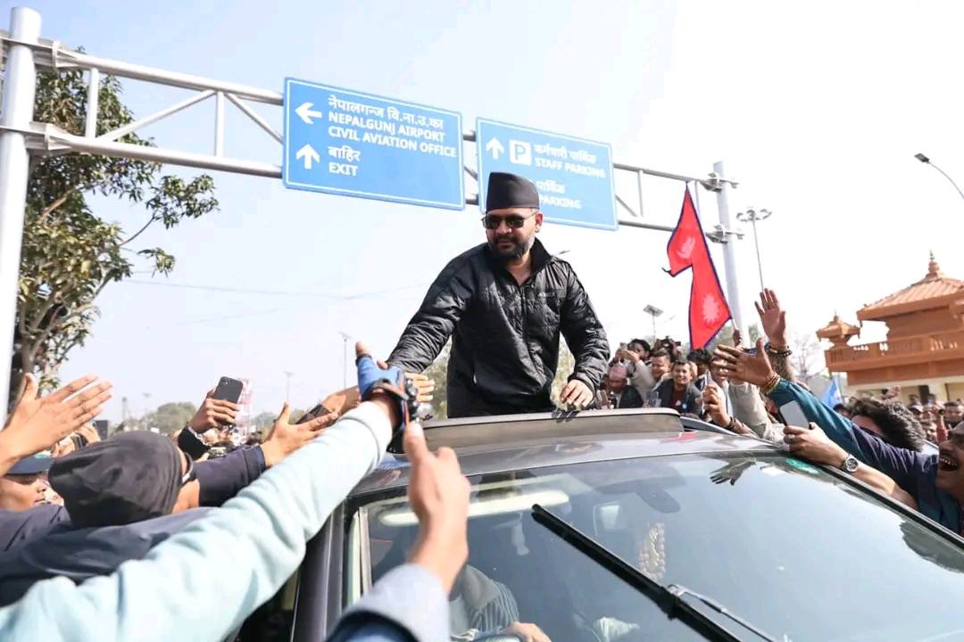 नेपालगञ्जमा बालेनको जुलुसमा दुर्घटना, ५ जना घाइते