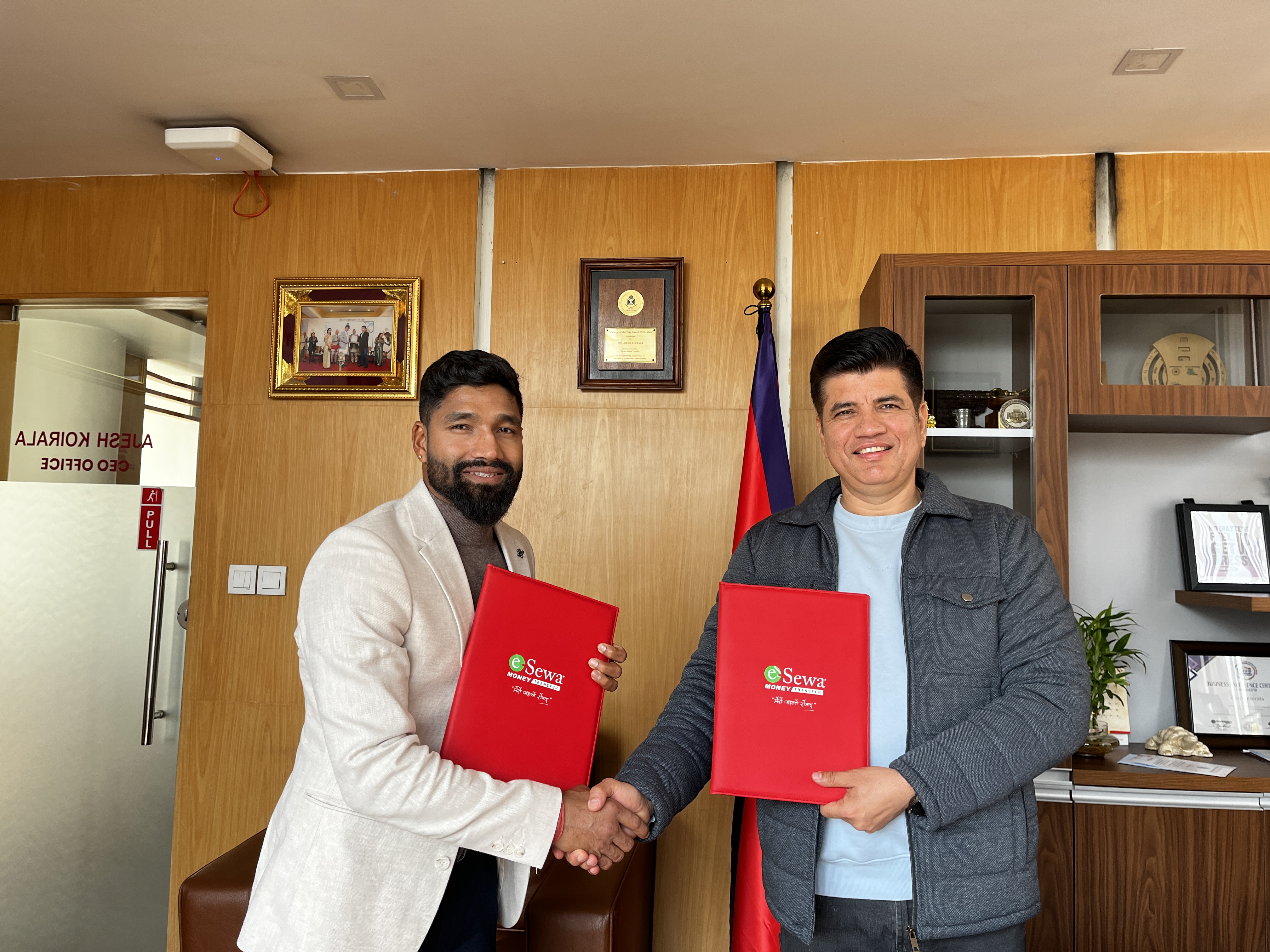 ईसेवा मनि ट्रान्सफरको ब्रान्ड प्रवर्द्धकमा दिपेन्द्र सिंह ऐरीको निरन्तरता