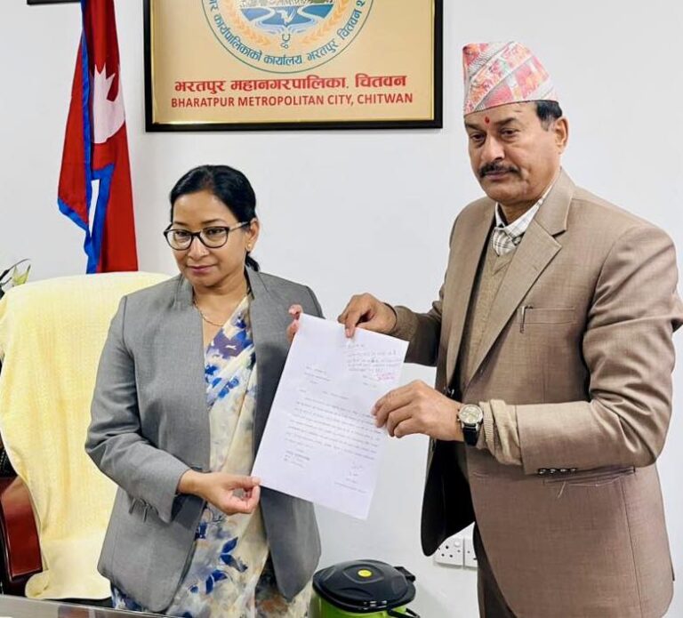 भरतपुर महानगर प्रमुख दाहालले दिइन् राजीनामा