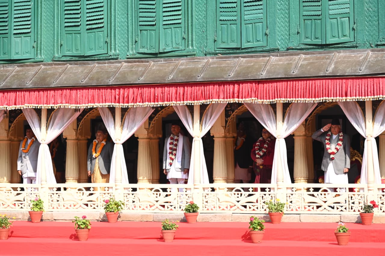 राष्ट्रपति पौडेलद्वारा हनुमानढोकामा वसन्त श्रवण