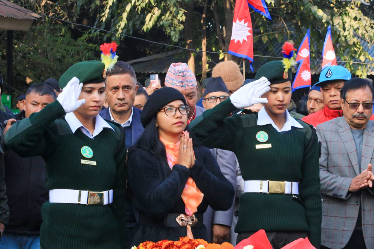 माथेमाले सहादत प्राप्त गरेको स्थान सिफल उकालोमा स्मृति सभा