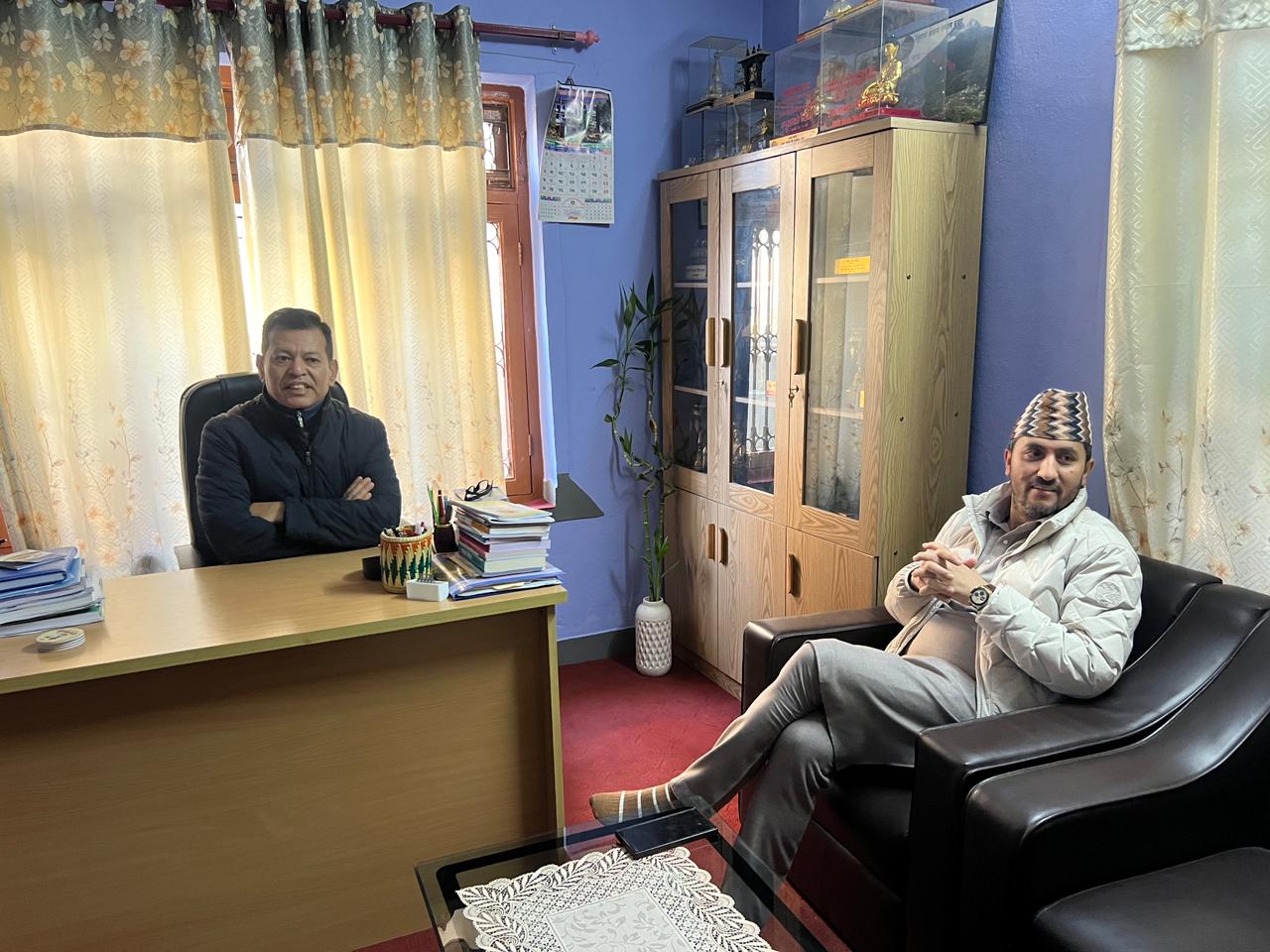 सञ्चारमन्त्री खरेल र बागमती प्रदेश सांसद श्रेष्ठबीच भेटवार्ता