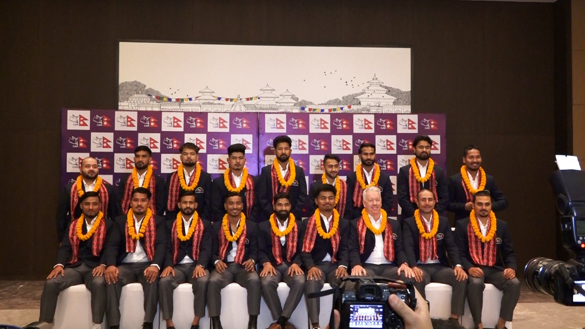 टी–२० विश्वकप क्रिकेट खेल्न जाने नेपाली पुरुष क्रिकेट टोलीको बिदाई