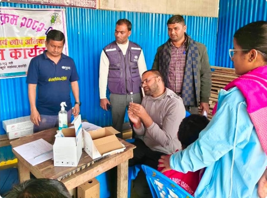 मलंगवामा दादुरा सङ्क्रमित क्षेत्रमा खोप अभियान सुरु