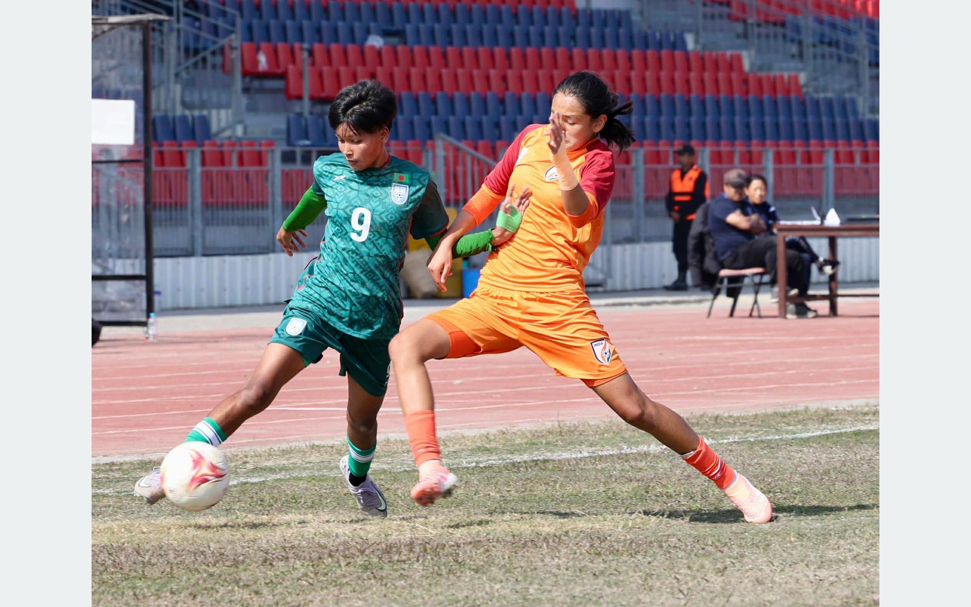 साफ महिला च्याम्पियनसिप : बङ्गलादेशसँग भारत पराजित