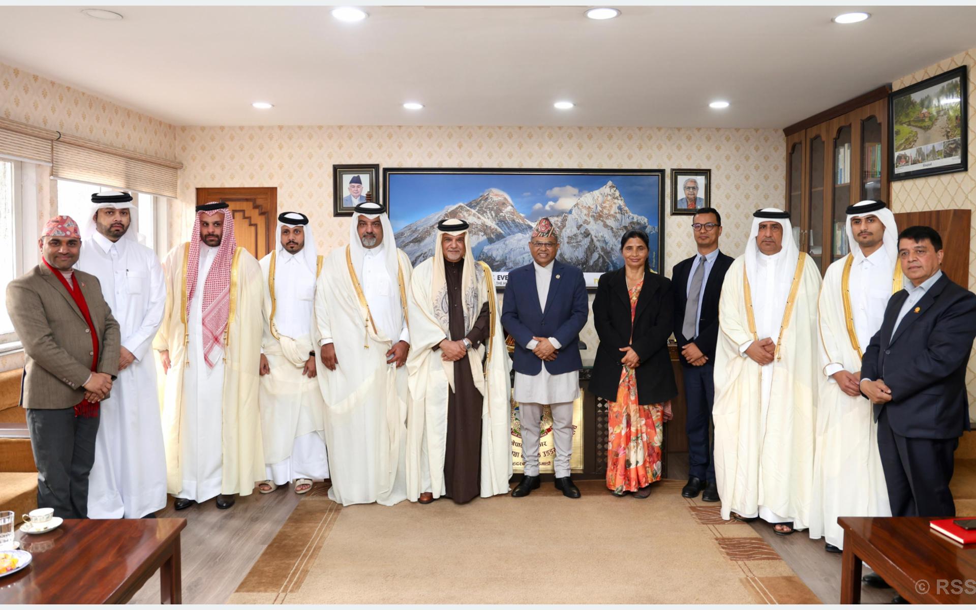 नेपाल–कतार आर्थिक तथा पर्यटन सहकार्यबारे छलफल