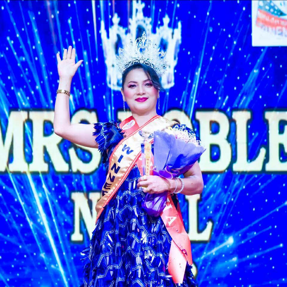 मिसेस नोबेल नेपाल २०२६ को ताज शुभेच्छालाई