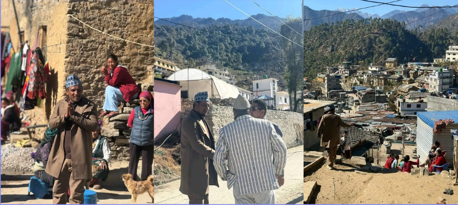 एक्लाएक्लै गाउँगाउँ पुगेर भोट माग्दै बाजुराका स्वतन्त्र उम्मेदवार शाही