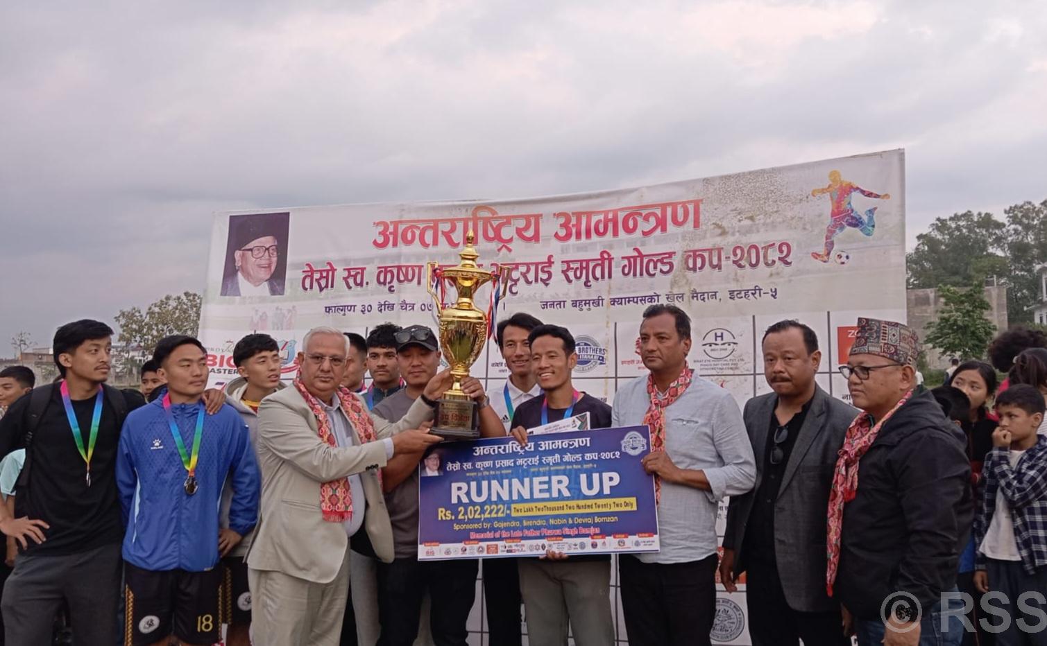 कृष्णप्रसाद भट्टराई स्मृति गोल्डकपको उपाधि बसाहा क्लबलाई