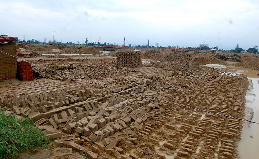 बेमौसमी वर्षाका कारण नौ करोड बराबरको काँचो इँटामा क्षति
