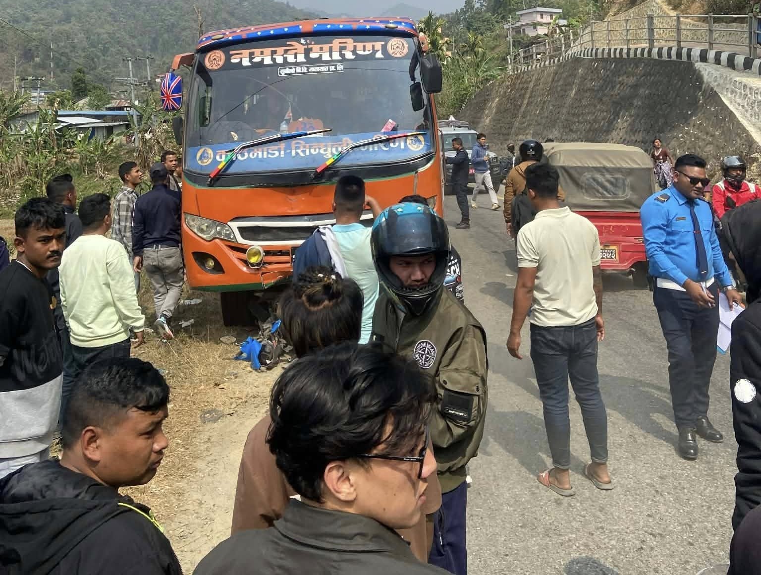 बीपी राजमार्गमा बसको ठक्करबाट पूर्वसैनिकको मृत्यु