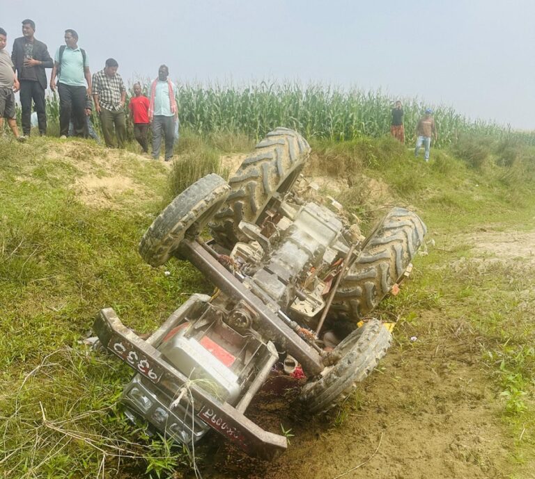 ट्याक्टर दुर्घटना हुँदा चालकको मृत्यु