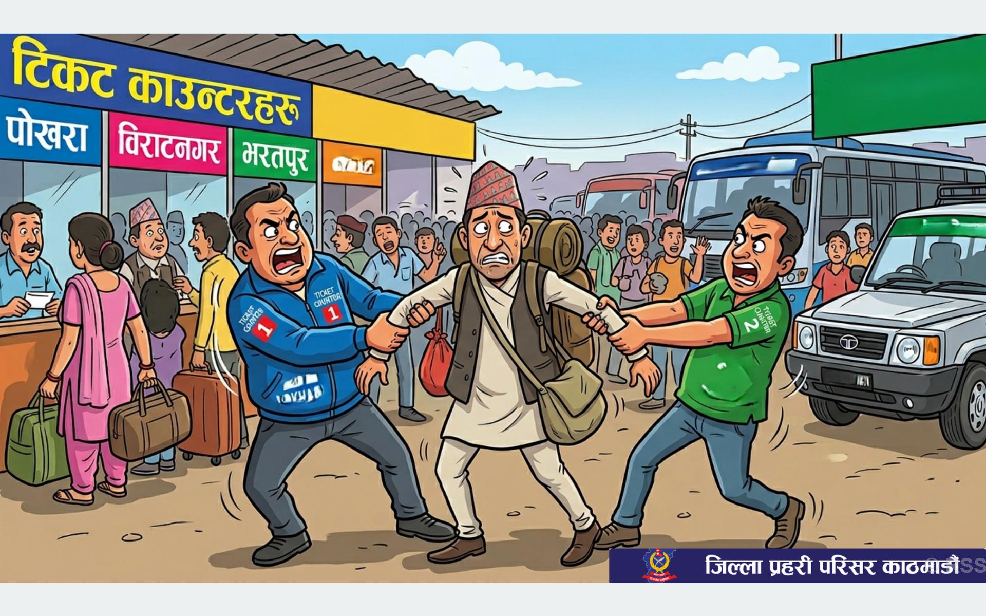 काठमाडौंबाट बाहिरिने यात्रुलाई हैरानी दिने ४८ जना पक्राउ