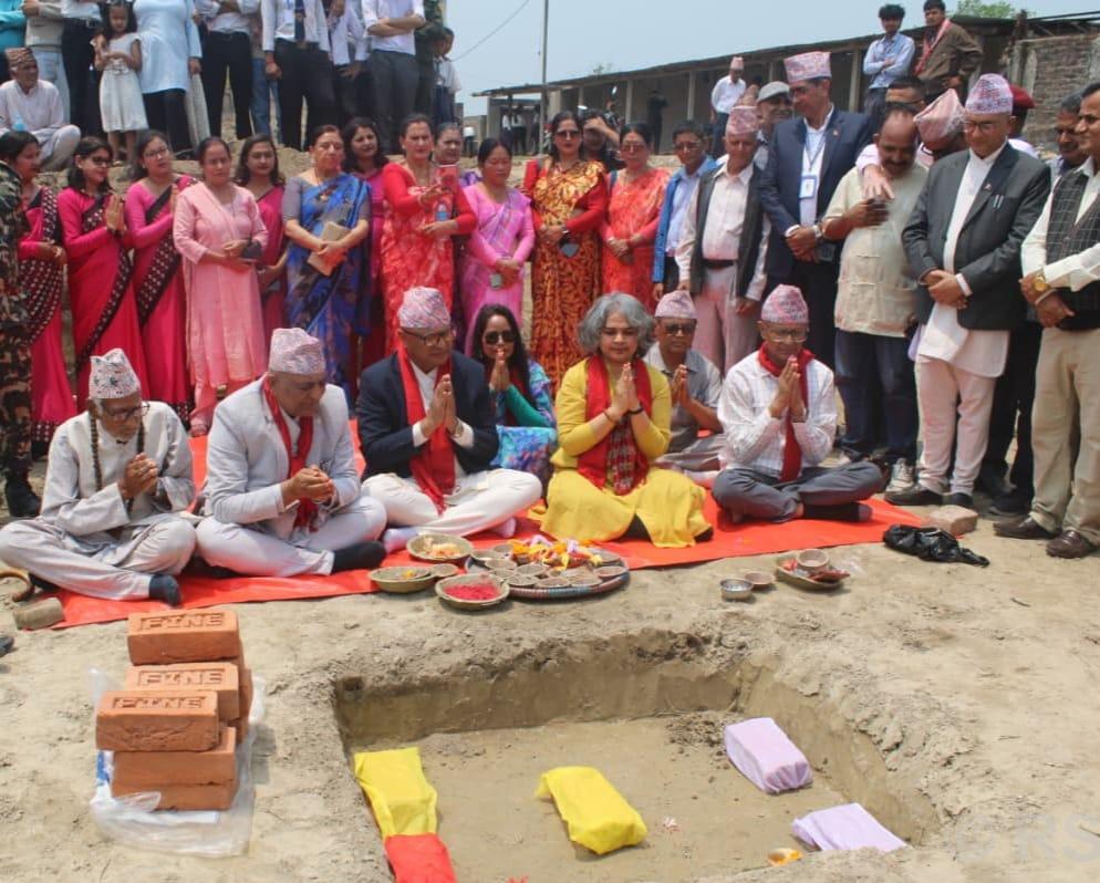 भारत सरकारको सहयोगमा विद्यालय भवन निर्माण गरिँदै