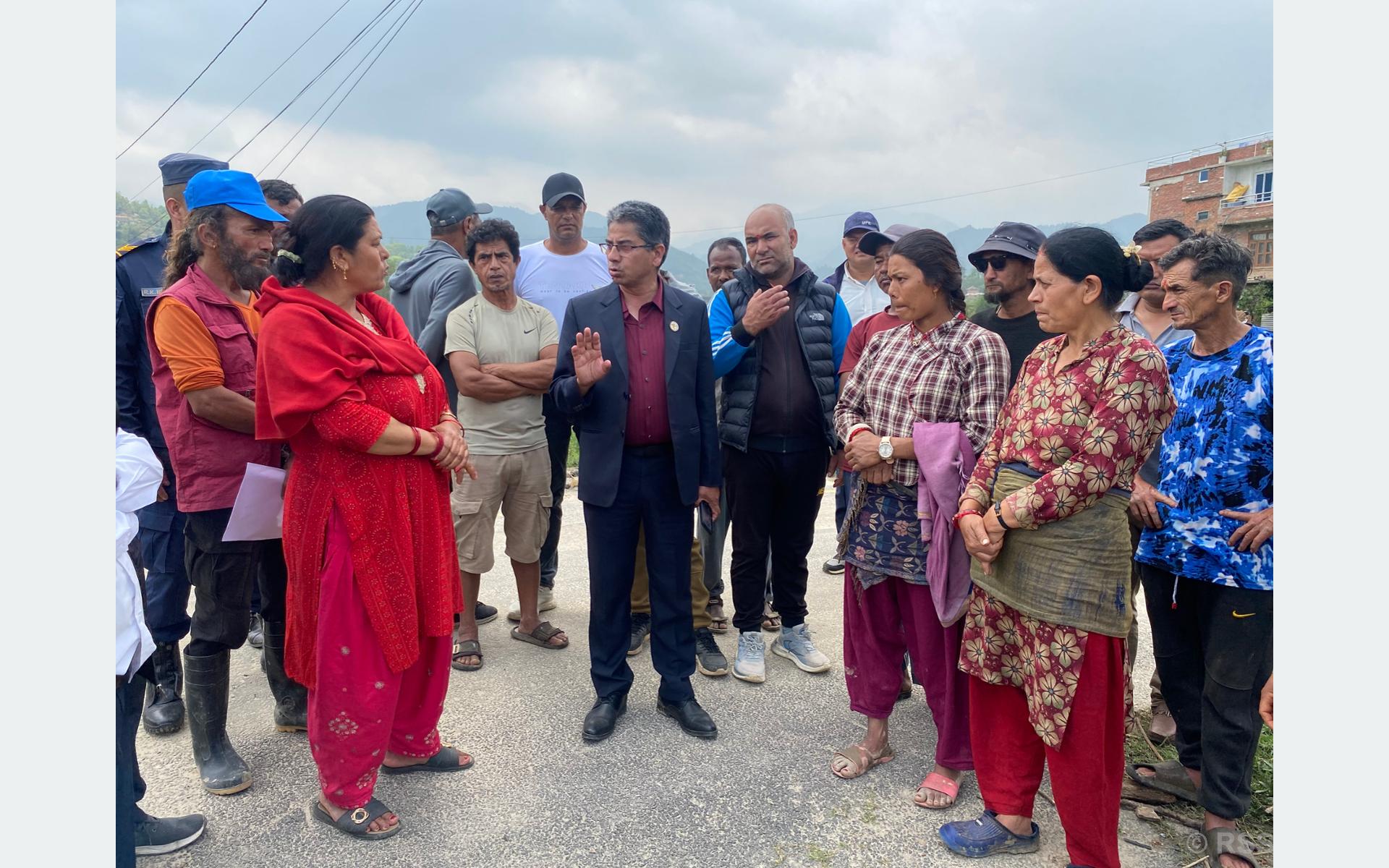 असिना–पानीले क्षतिग्रस्त बालीको अनुगमन