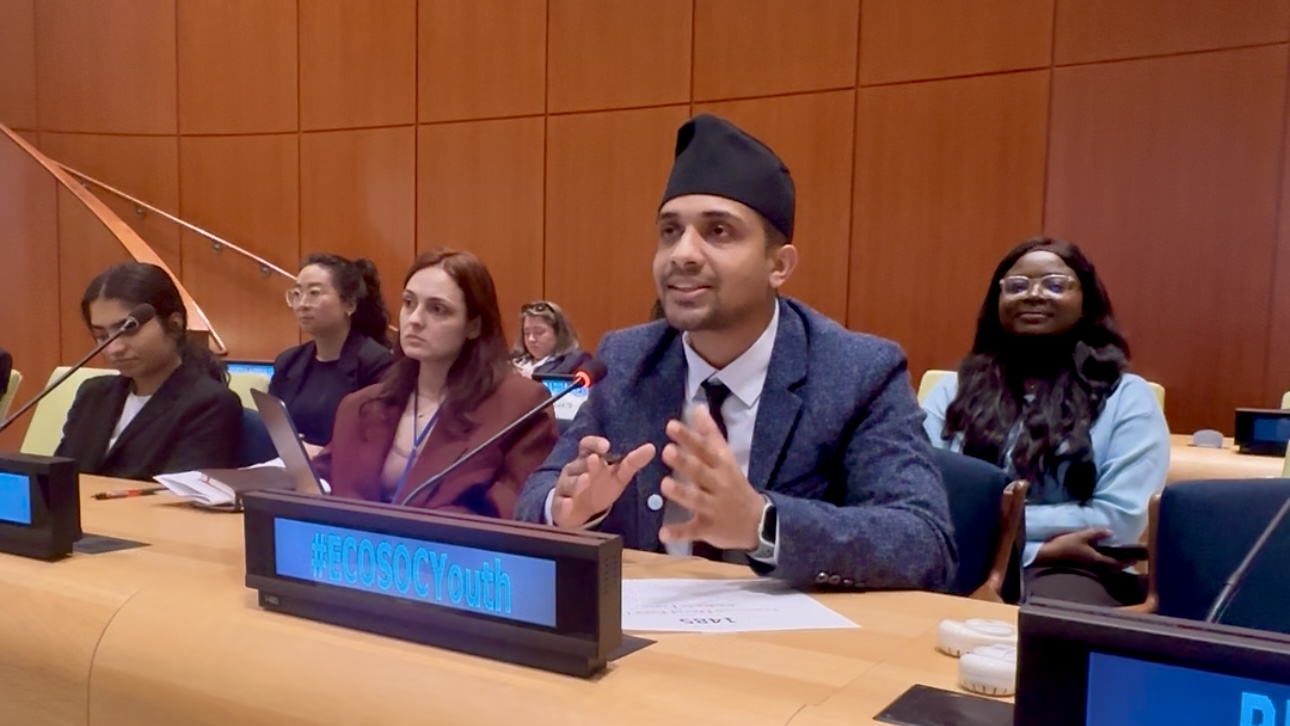 संयुक्त राष्ट्र मञ्चमा बिबेक पौडेलद्वारा एआई समानताको माग