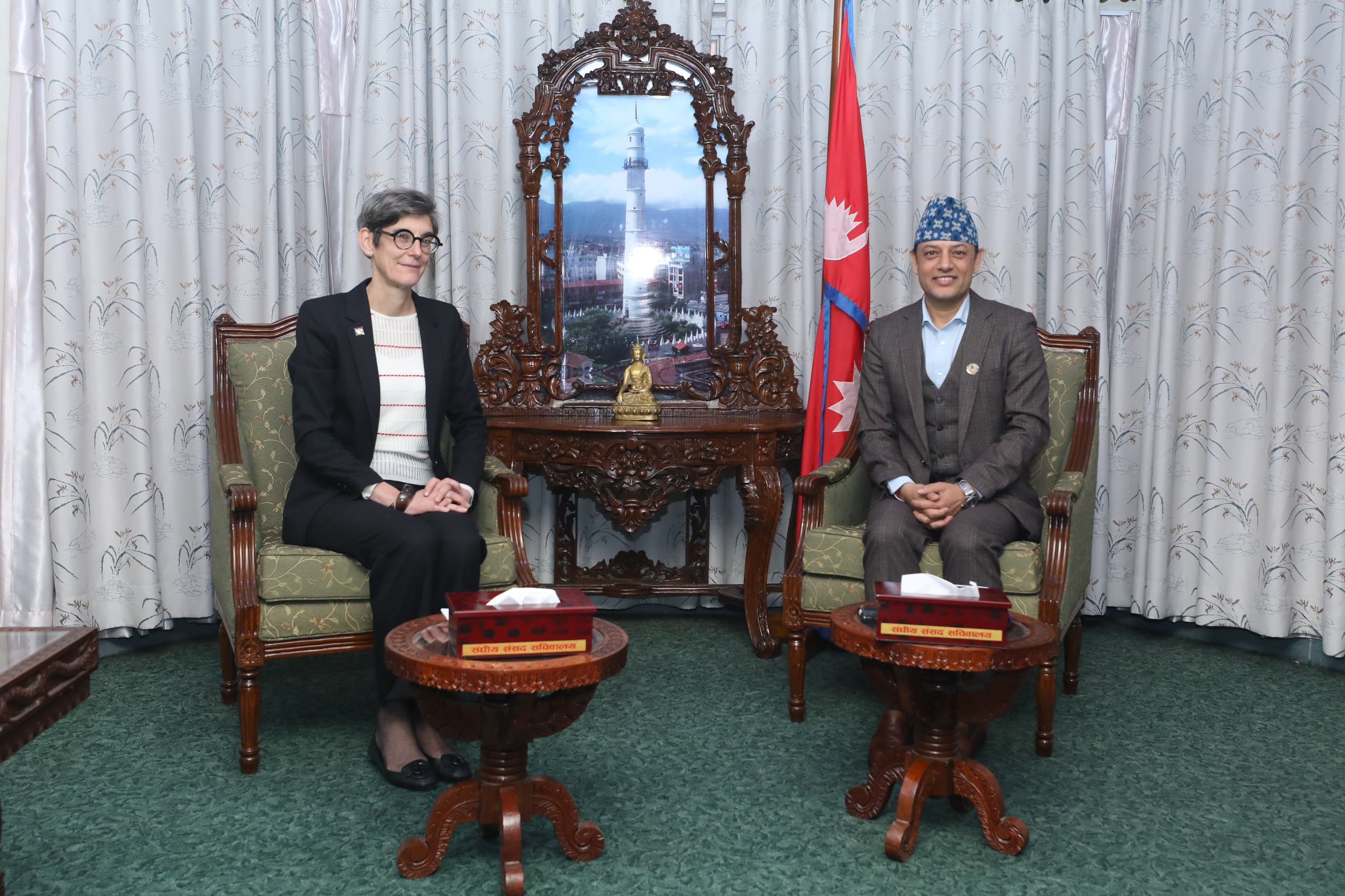 सभामुख अर्याल र स्विस राजदूतबीच शिष्टाचार भेटवार्ता