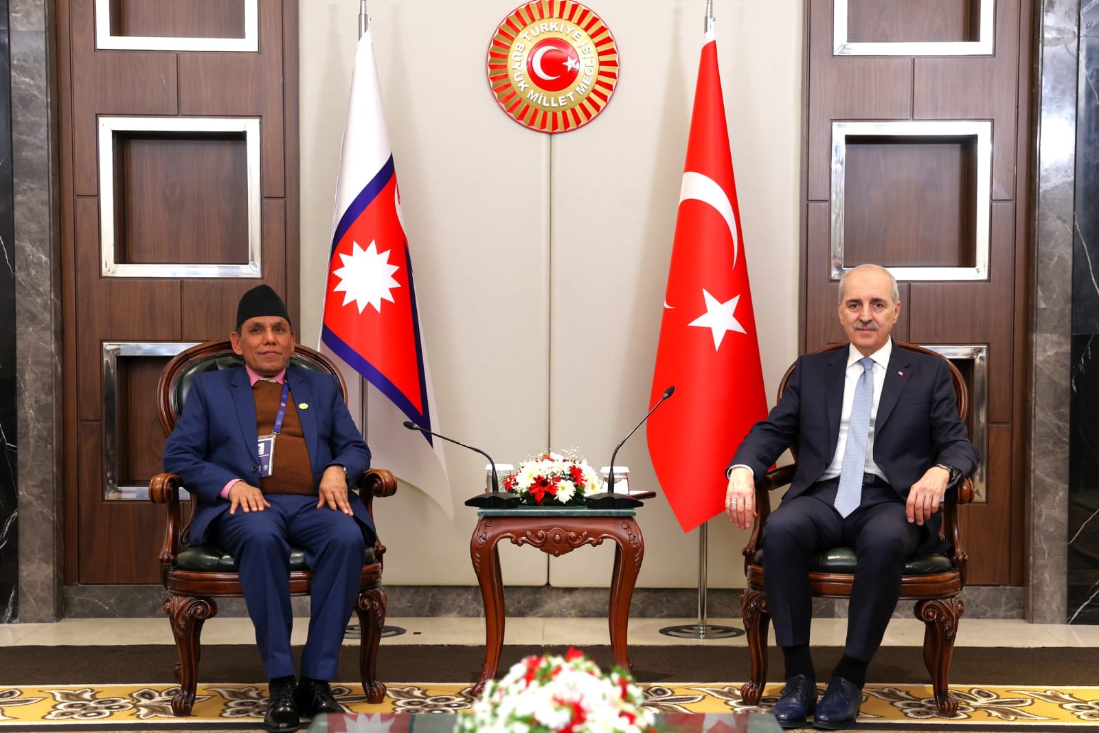 राष्ट्रिय सभा अध्यक्ष दाहाल र टर्किस सभामुखबीच भेट, नेपालमा दूतावास स्थापना गर्न आग्रह