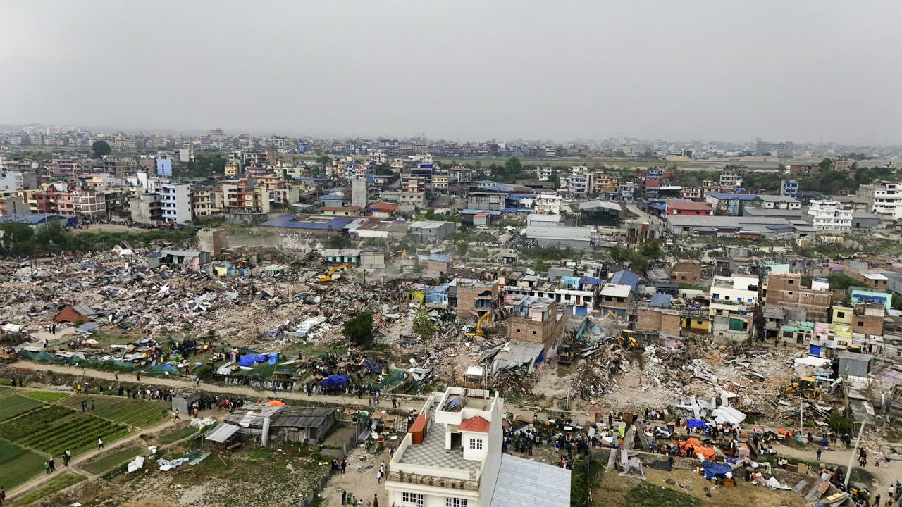 ड्रोनबाट यस्तो देखियो भत्काएको मनोहराको सुकुम्वासी बस्ती (तस्बिरहरू)