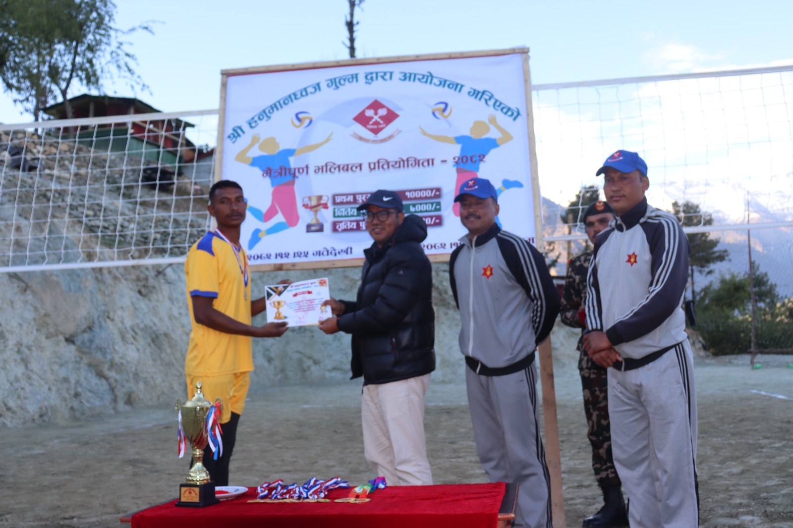 सेनाले आयोजना गरेको मैत्रीपूर्ण खुल्ला भलिबल प्रतियोगितामा सेनाको वर्चस्व