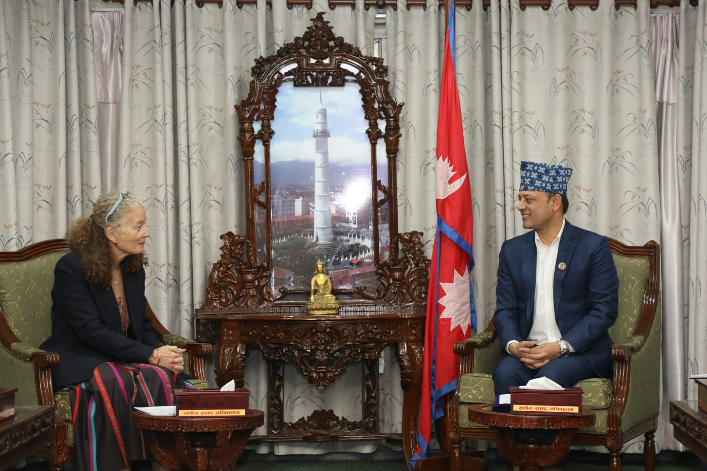 सम्माननीय सभामुख अर्यालसँग संयुक्त राष्ट्रसंघकी आवासीय संयोजक याहियाको शिष्टाचार भेट