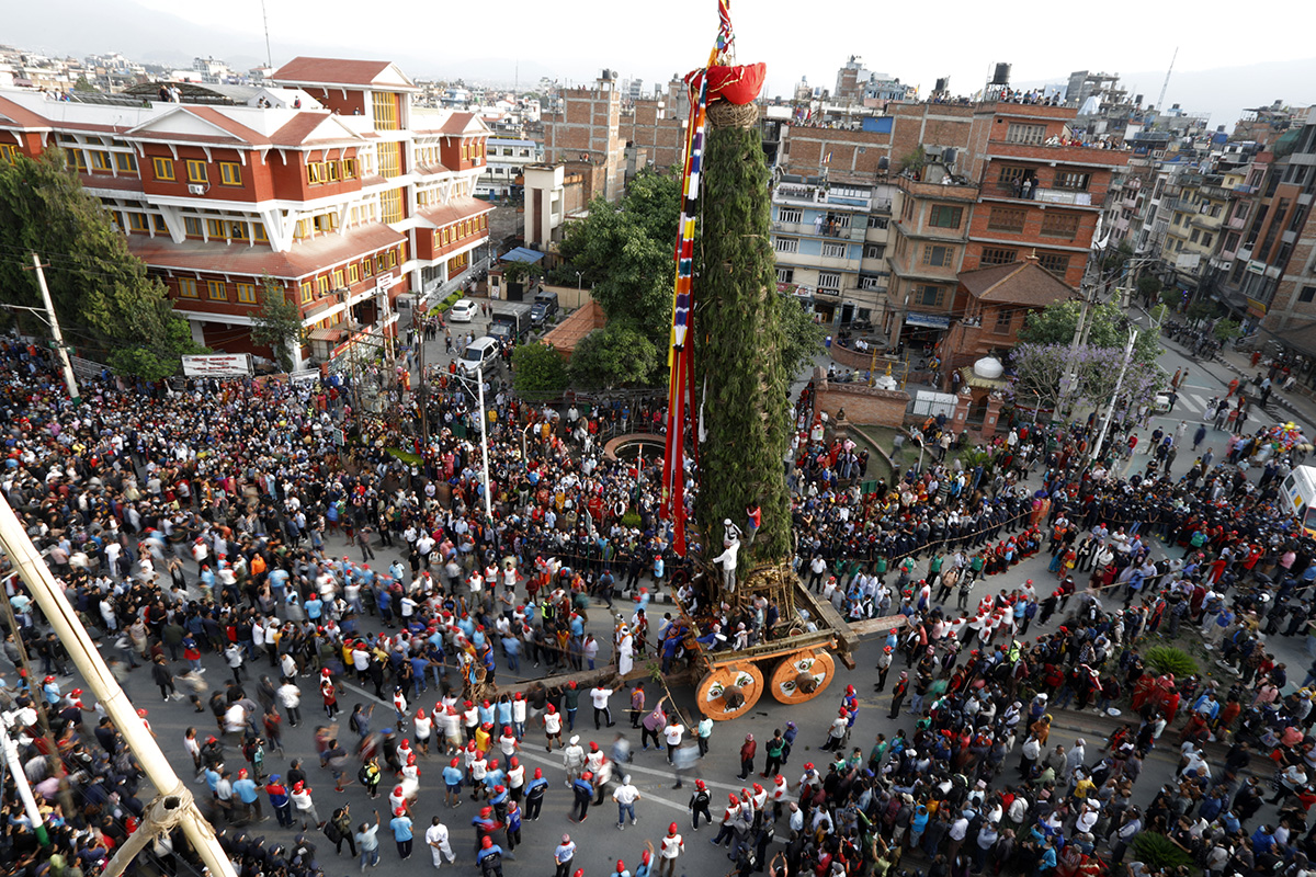 ललितपुरमा शनिबार रातो मच्छिन्द्रनाथको ररथारोहण हुने