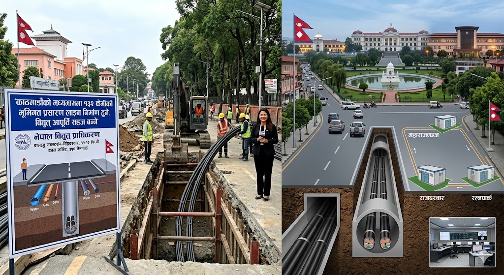 काठमाडौंको मध्यभागमा १३२ केभीको भूमिगत प्रसारण लाइन निर्माण हुने