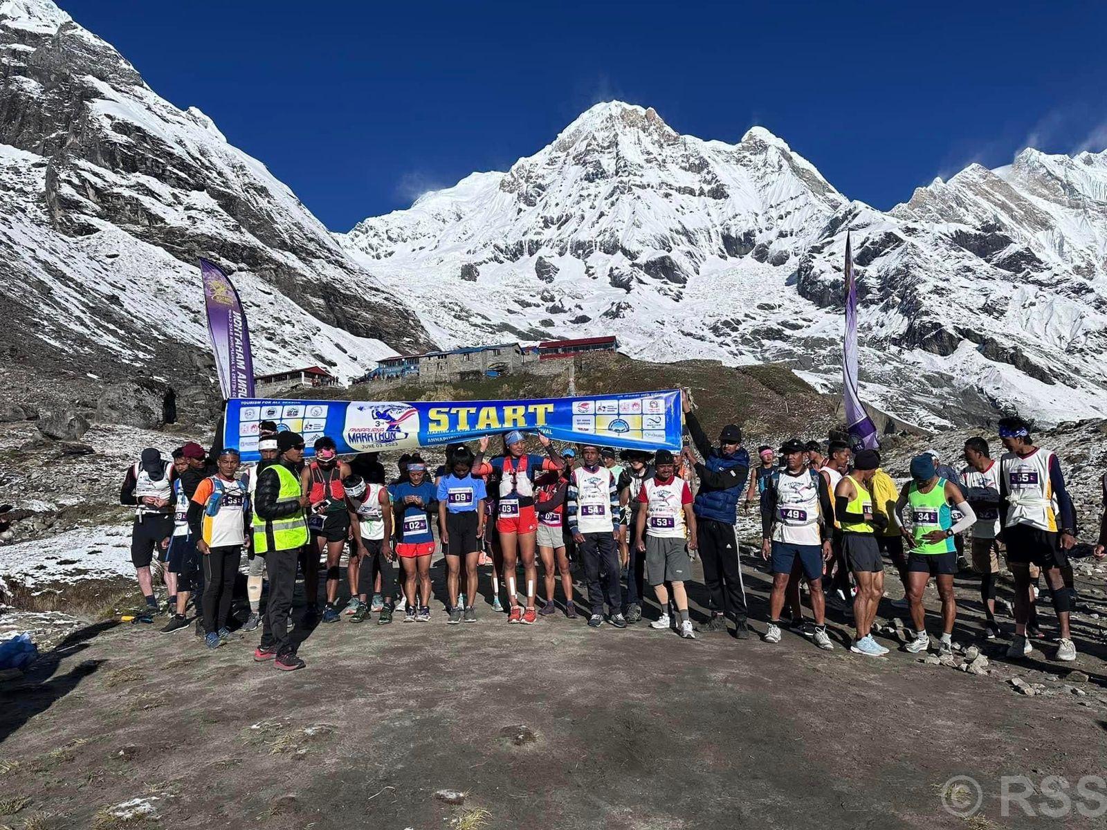 छैटौँ संस्करणको अन्नपूर्ण म्याराथन जेठ २० माः तीन दिनको पदमार्ग चार घण्टामा