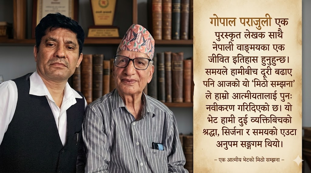 शब्दशिल्पी गोपाल पराजुली : समयको अन्तरालपछिको भेट