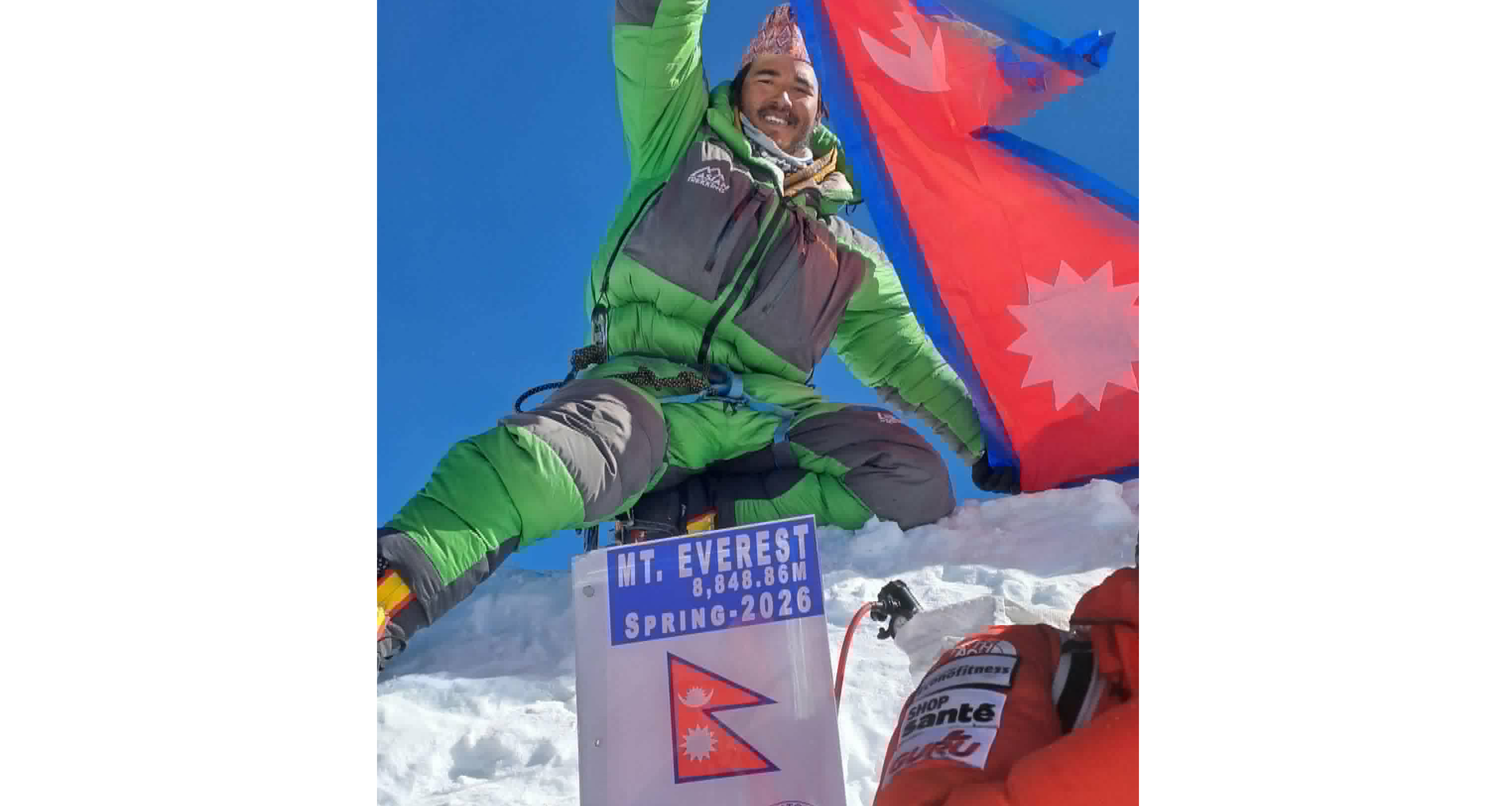 १८ वर्षकै उमेरमा संखुवासभाका पासाङ भोटेले दोस्रोपटक गरे सगरमाथाको सफल आरोहण