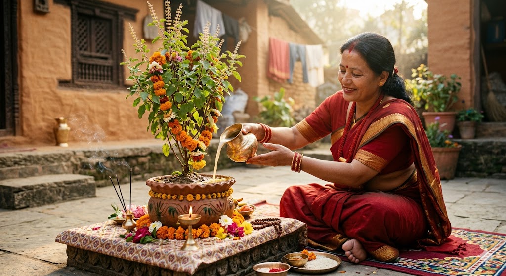 मलमासमा तुलसीलाई चढाउनुहोस् यो एक चीज: चम्किनेछ भाग्य, घरमा हुनेछ धनको वर्षा!