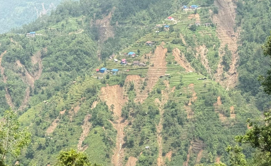 च्याङथापूमा बाढीपहिरोको वितण्डा: छ टोलका २६ घर उच्च जोखिममा