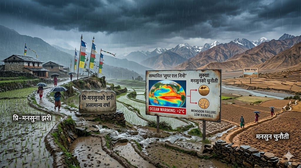 असामान्य वर्षा: प्रि-मनसुनको झरी, सम्भावित ‘सुपर एल निनो’ र सुक्खा मनसुनको चुनौती