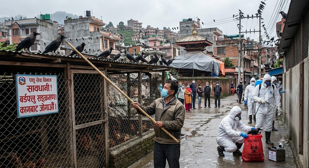 काठमाडौं उपत्यकामा कागका कारण फैलियो बर्डफ्लु