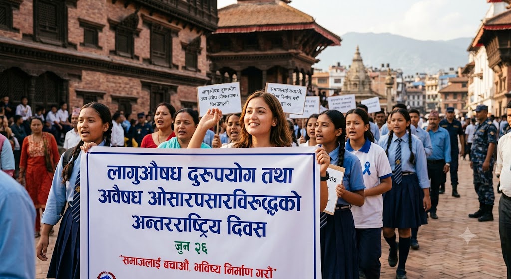 लागुऔषध दुरुपयोग र अवैध ओसारपसारविरुद्धको अन्तर्राष्ट्रिय दिवस: विश्वभर जनचेतना फैलाइँदै