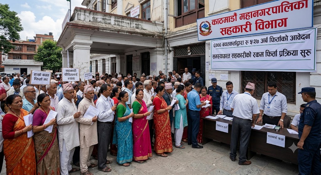 महानगरभित्रका सहकारीमा ६ हजार बचतकर्ताको साढे ५ अर्ब दाबी, कामपाद्वारा रकम फिर्ताको प्रक्रिया सुरु