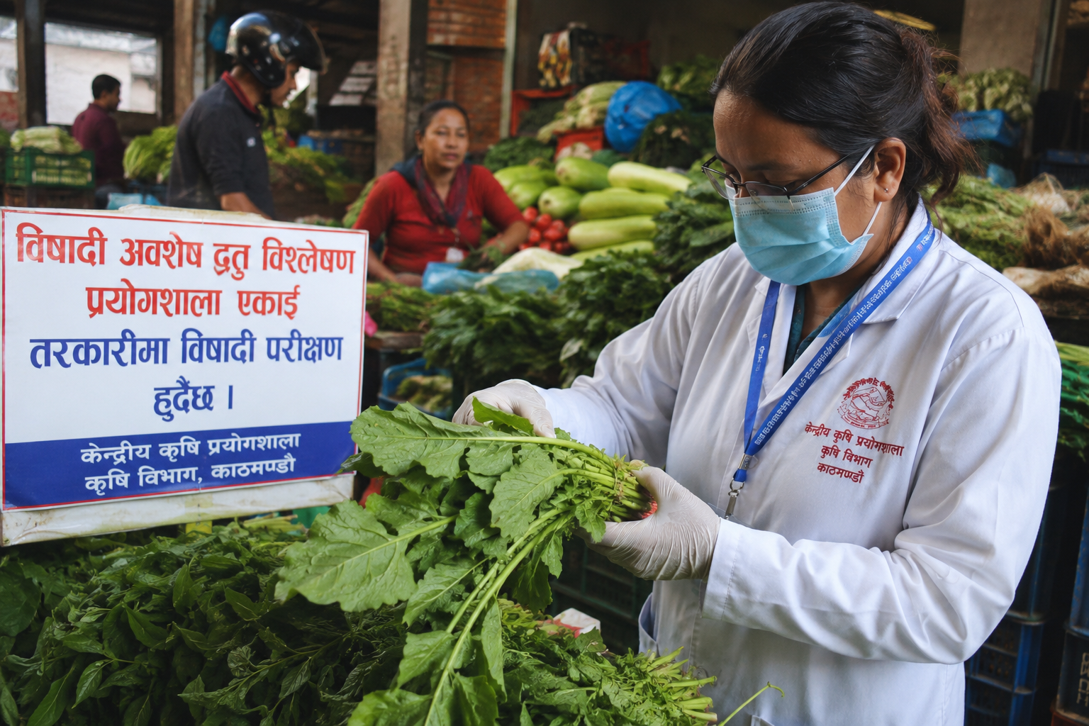 कालीमाटीमा भेटियो विषादीयुक्त रायोको साग, ८० प्रतिशतभन्दा बढी विषादी पाइएपछि नष्ट गरिने