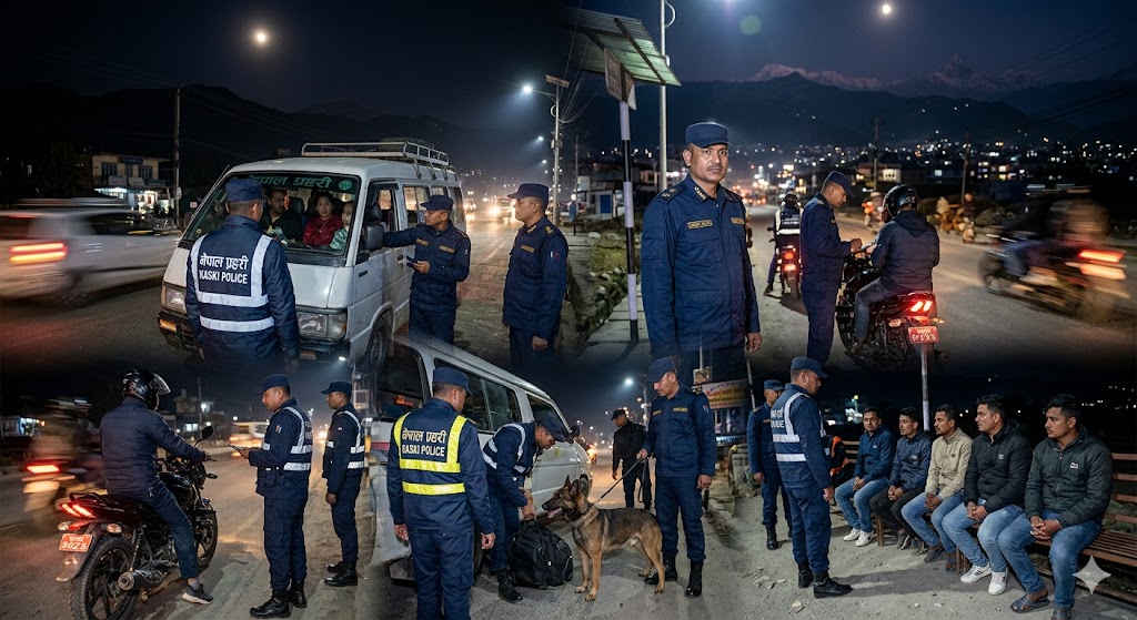 कास्की प्रहरीको ‘स्विप अप्रेसन’, एकैदिन ४० जना कारबाहीमा