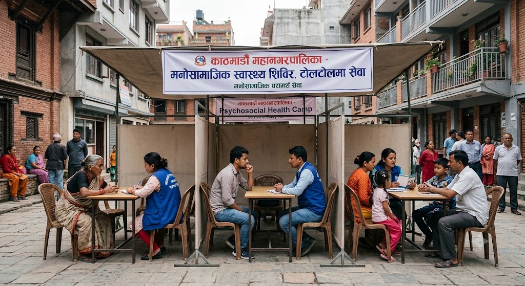 काठमाडौंमा मानसिक समस्या मौन महामारी बन्दै: टोलटोलमा महानगरको मनोसामाजिक स्वास्थ्य शिविर