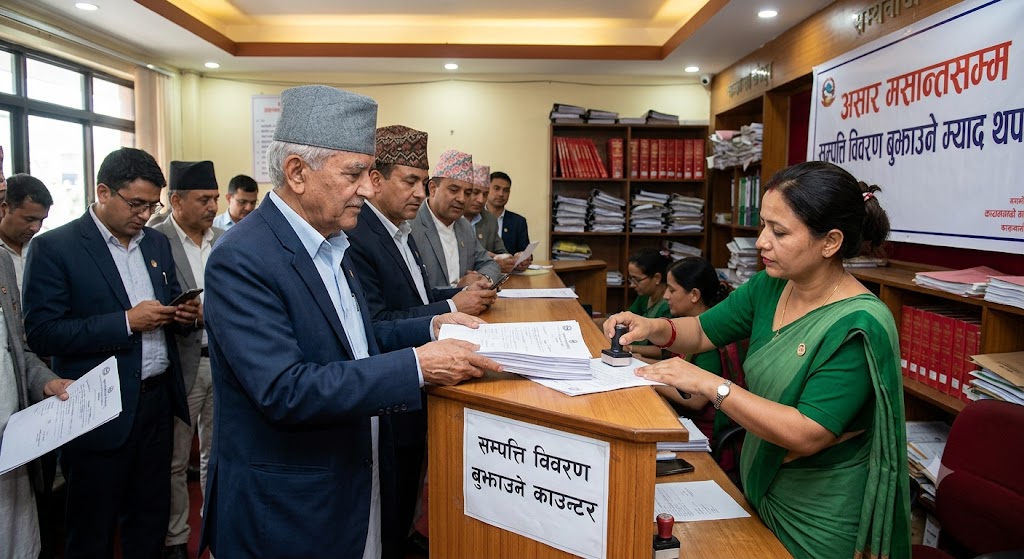 सम्पत्ति विवरण बुझाउने म्याद थप, पूर्वप्रधानमन्त्रीदेखि सहसचिवसम्मका पदाधिकारी विवरण बुझाउँदै