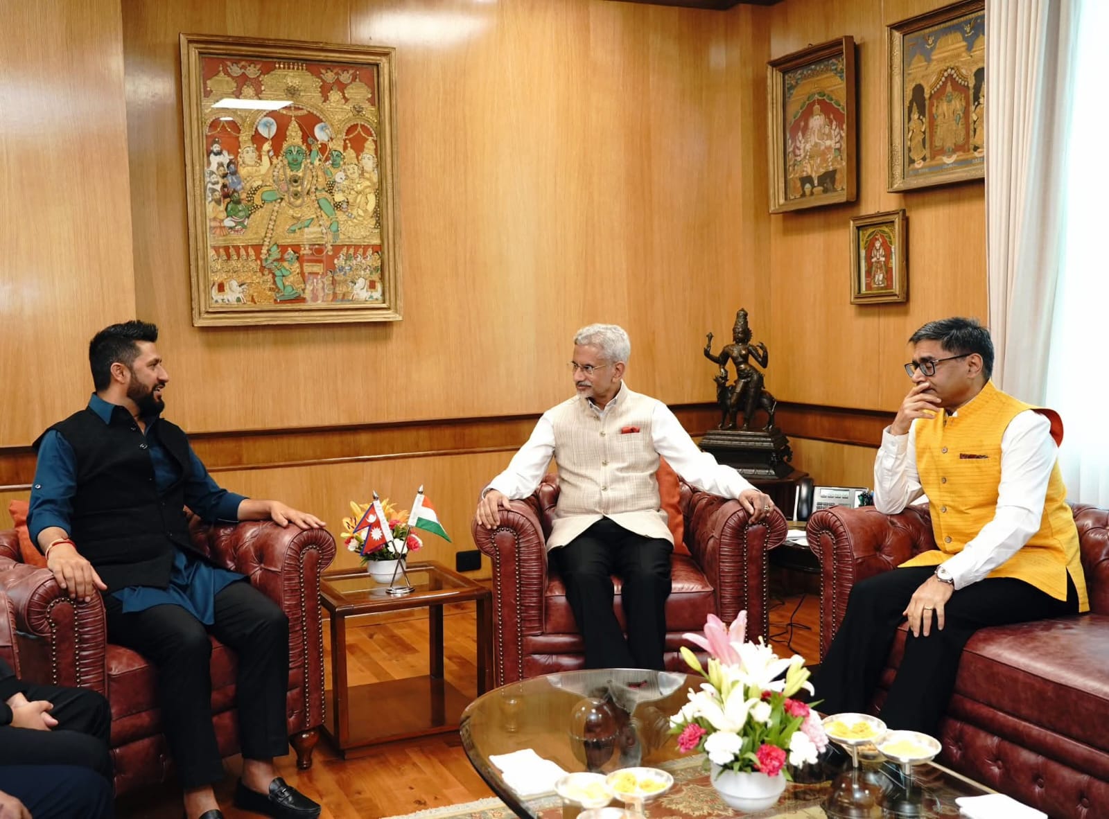 रास्वपा सभापति लामिछाने र भारतीय विदेशमन्त्री जयशंकरबीच भेटवार्ता