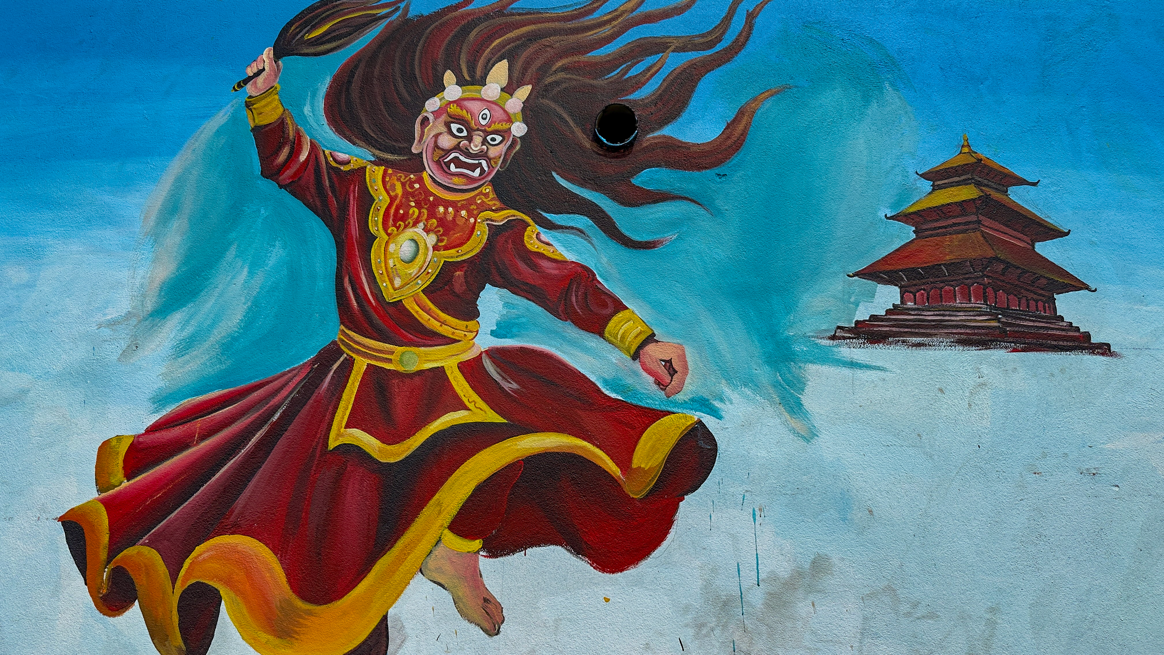 बालकुमारी क्षेत्रमा सडक सौन्दर्यीकरण: भित्ताहरूमा नेपाली संस्कृति र सम्पदा झल्काउने कलात्मक चित्र