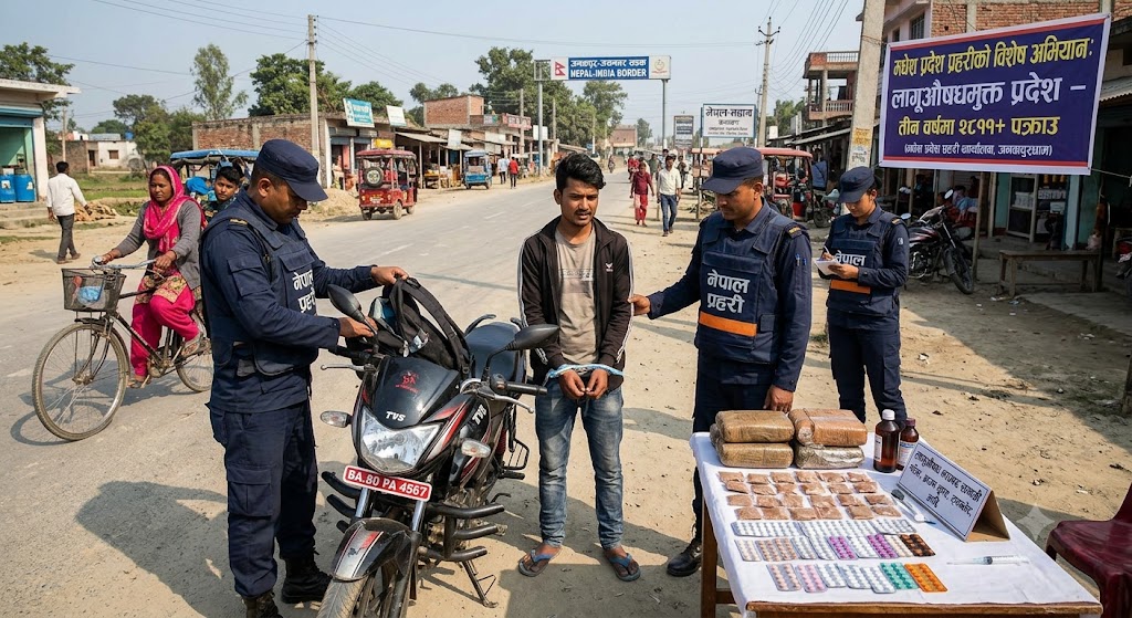 मधेस प्रदेशमा प्रहरीको विशेष अभियान: तीन वर्षमा लागुऔषधसहित २ हजार ८ सयभन्दा बढी पक्राउ