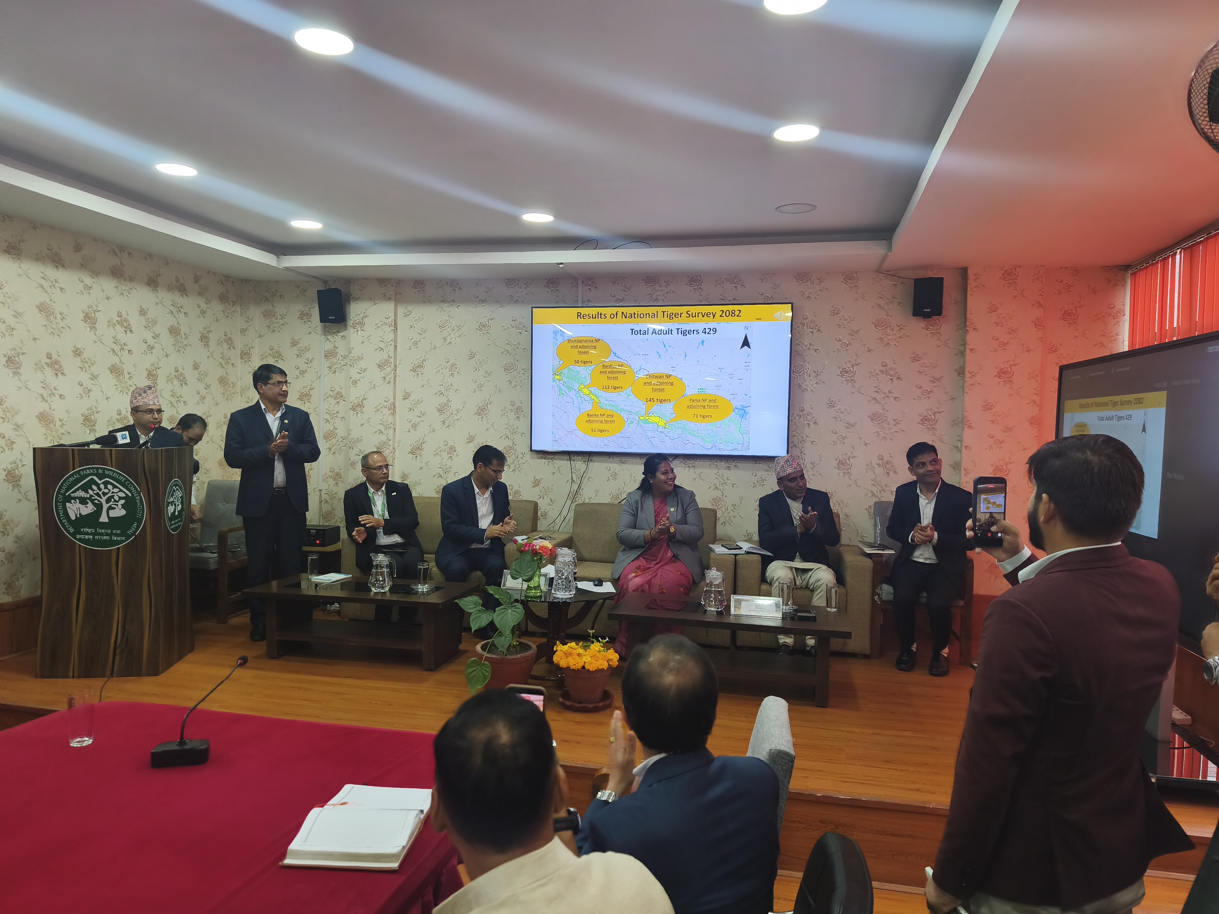 नेपालमा बाघको संख्या बढेर ४२९ पुग्यो: चितवनमा सबैभन्दा बढी १४५ बाघ