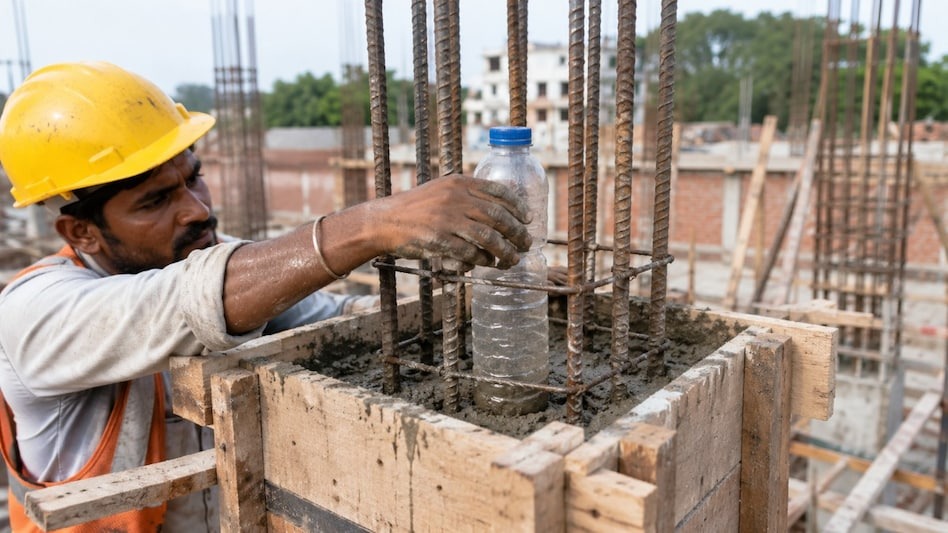घरको पिल्लर ढलान गर्दा खाली प्लास्टिकका बोतलको प्रयोग किन गरिँदैछ ?