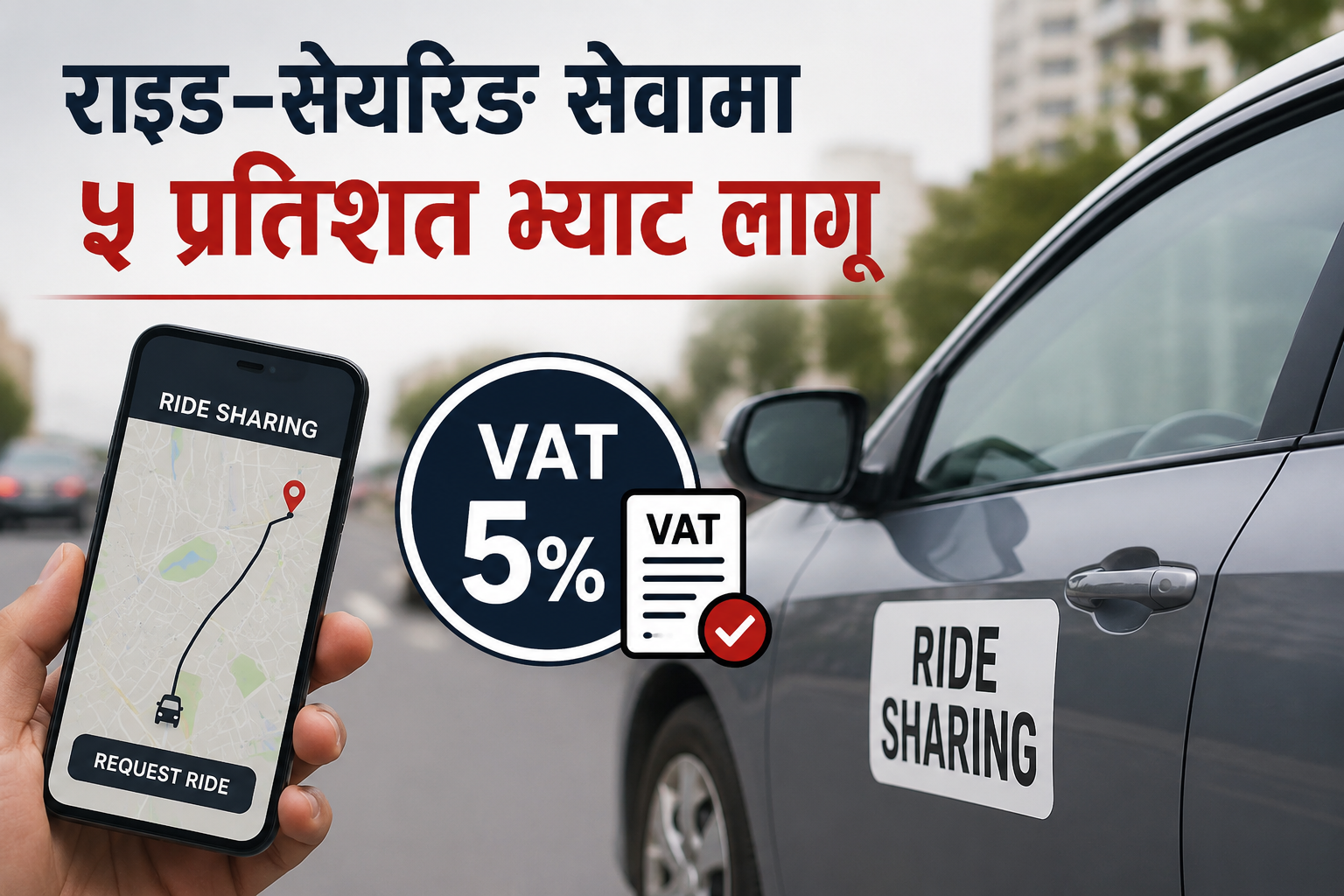 राइड-सेयरिङमा ५ प्रतिशत भ्याटको नयाँ नियम: पठाओ र इनड्राइभका राइडरले अनिवार्य प्यान लिनुपर्ने